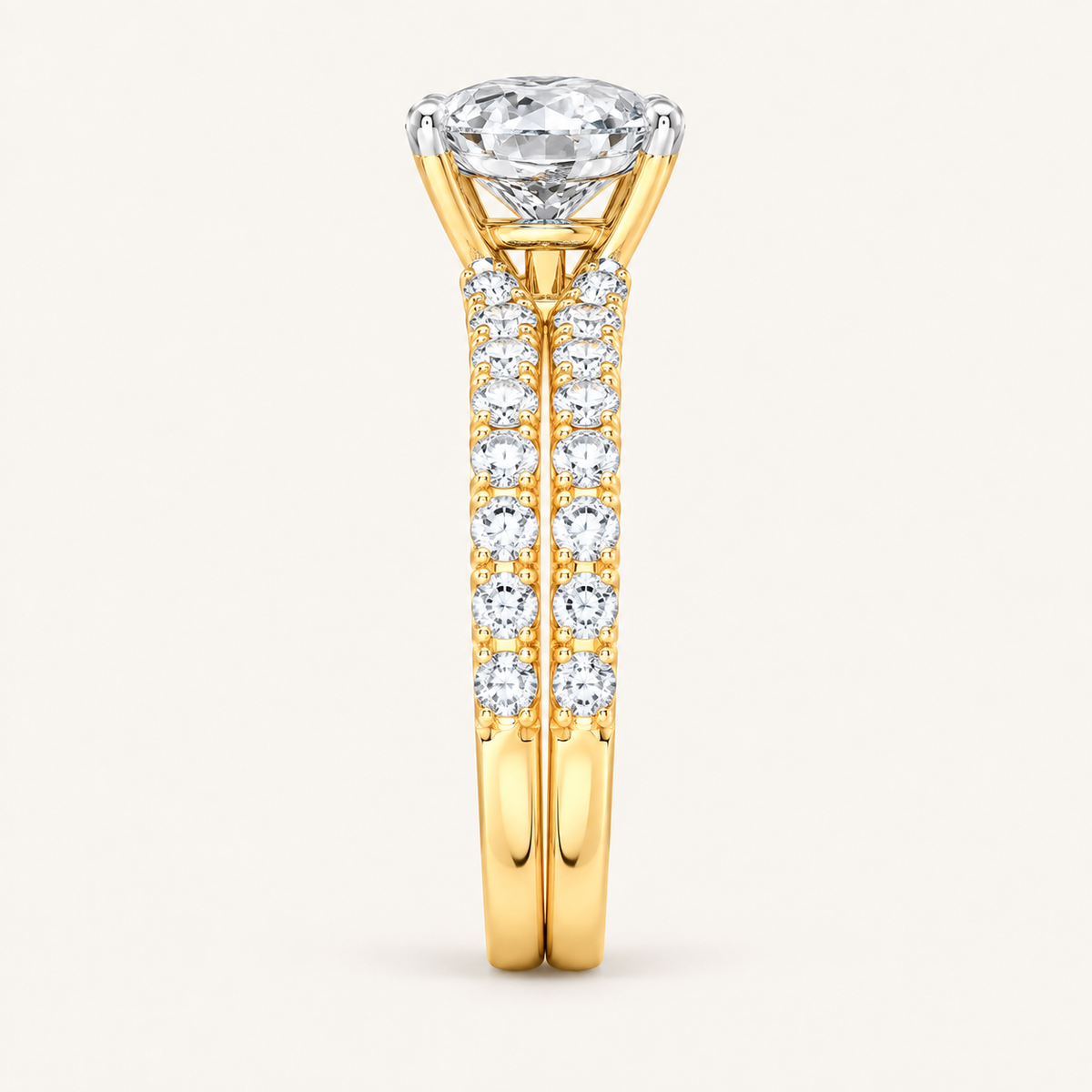 2.00CT Pear Cut Lab Grown Diamond Bridal Set