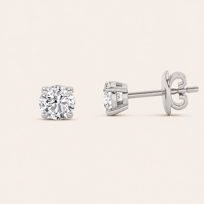 0.4CT Round Cut Lab Grown Diamond Stud Earring