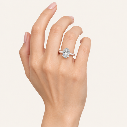 3.00CT Oval Cut Lab Grown Diamond Solitaire Ring