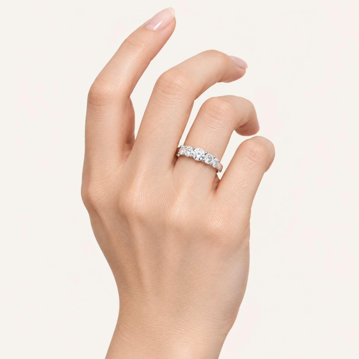 2.00 CT Round Cut Lab Grown Diamond Band Set