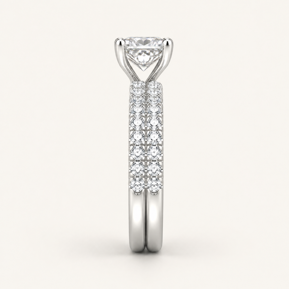 2.50CT Round Cut Lab Grown Diamond Bridal Ring Set