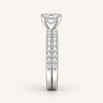 2.50CT Round Cut Lab Grown Diamond Bridal Ring Set