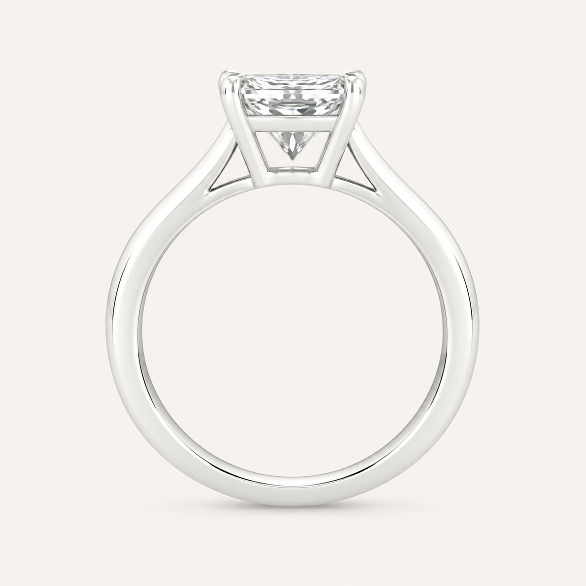 3.00CT Princess Cut Lab Grown Diamond Solitaire Ring