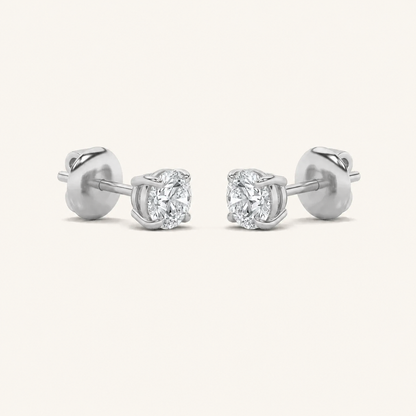 0.25CT Round Cut Lab Grown Diamond Stud Earrings