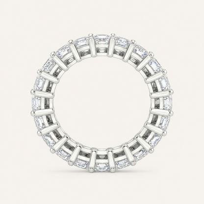 5.00CT Emerald Cut Lab Grown Diamond Eternity Band Ring