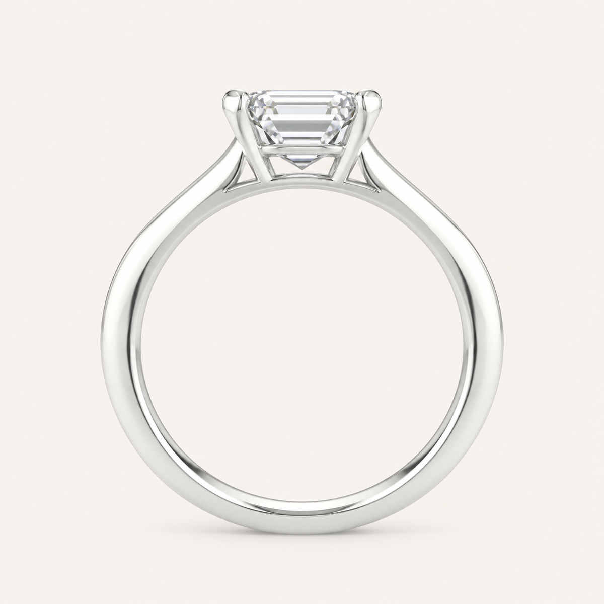 2.00CT Emerald Cut Lab Grown Diamond Solitaire Ring