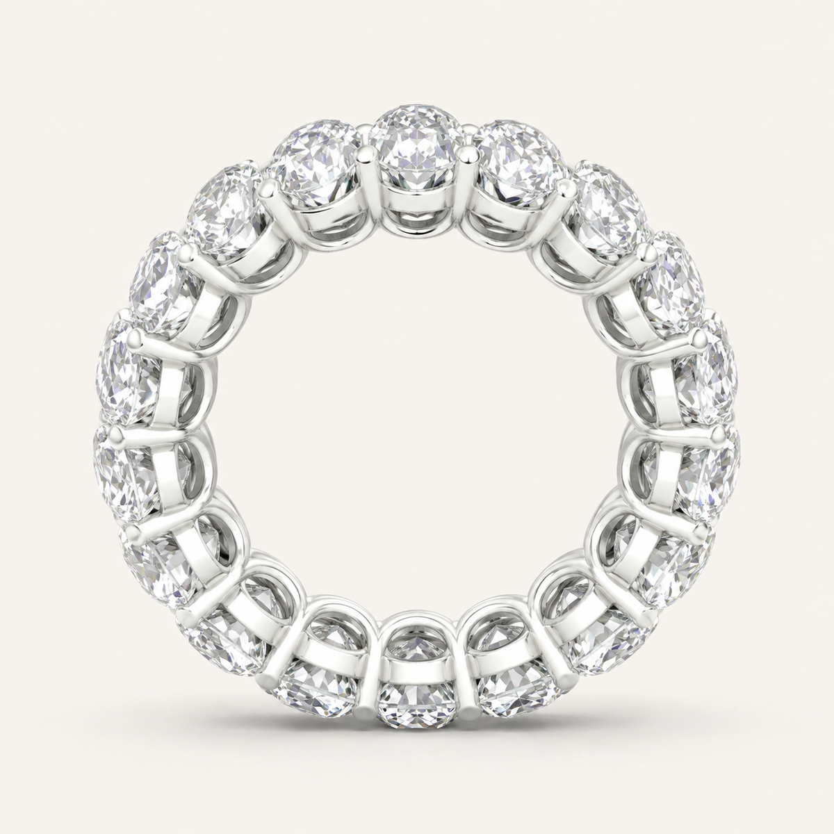 5.00CT Oval Cut Lab Grown Diamond Eternity Band Ring