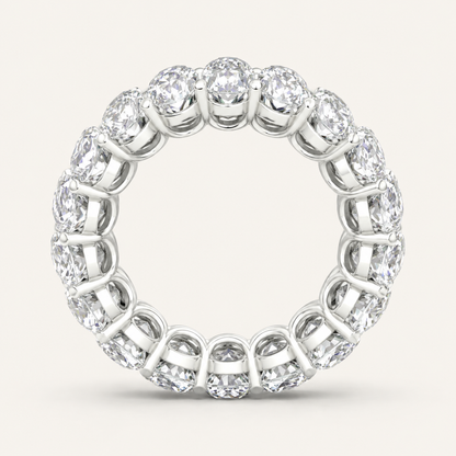 5.00CT Oval Cut Lab Grown Diamond Eternity Band Ring
