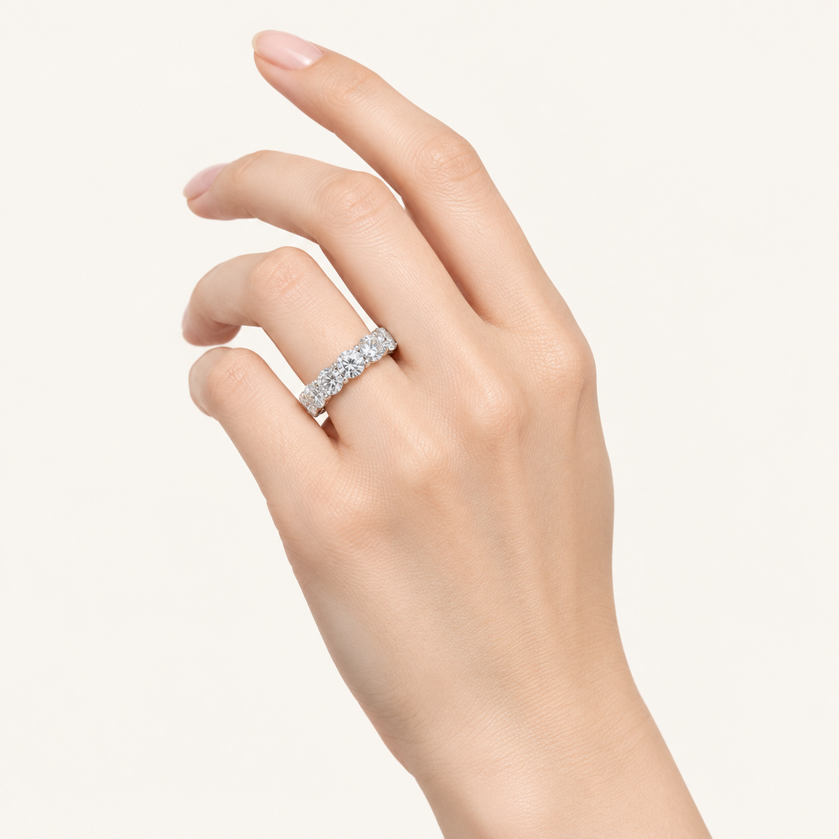 3.00 CT Round Cut Lab Grown Diamond Band Set