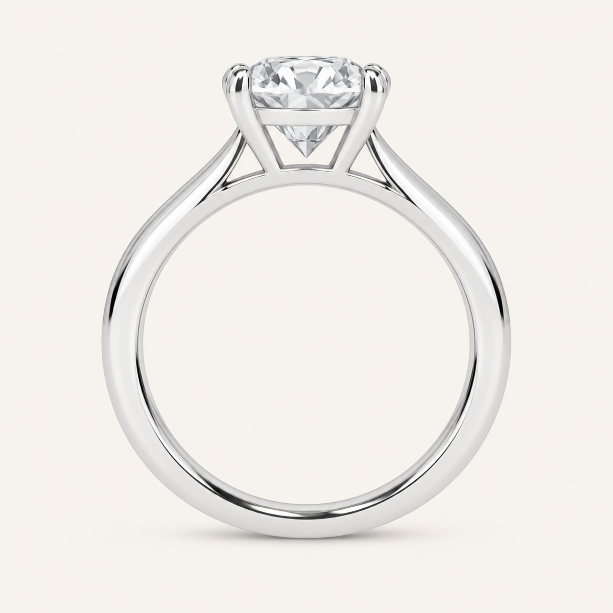 1.00CT Round Cut Lab Grown Diamond solitaire Ring