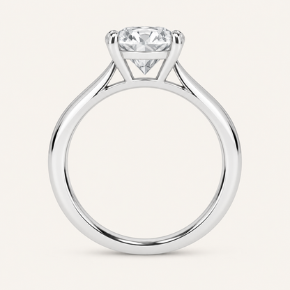1.00CT Round Cut Lab Grown Diamond solitaire Ring