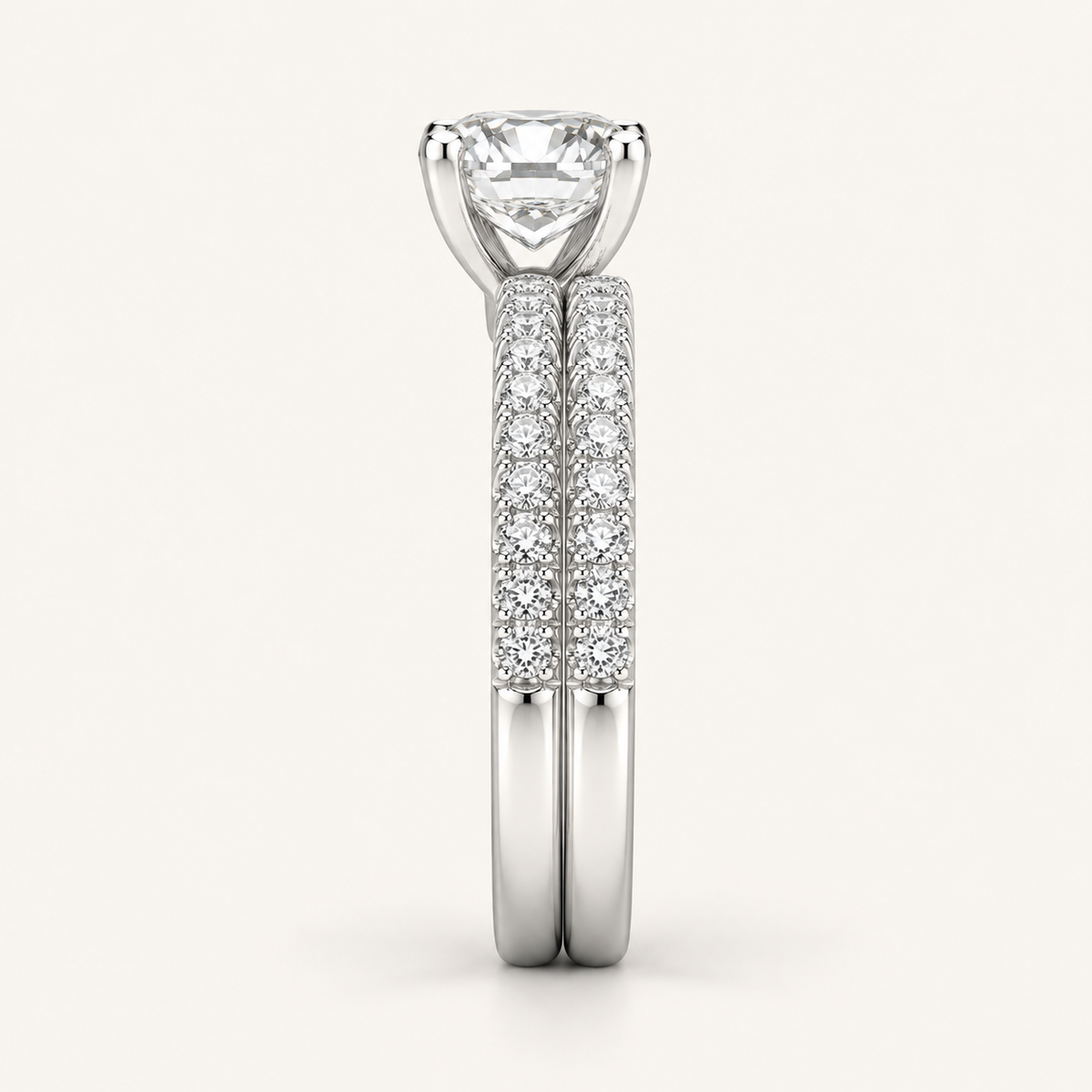 2.50CT Oval Cut Lab Grown Diamond Bridal Set