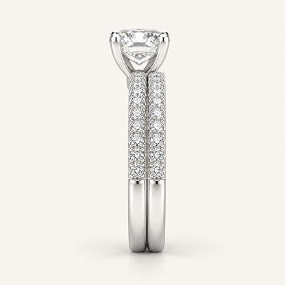2.50CT Oval Cut Lab Grown Diamond Bridal Set
