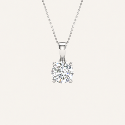 0.50CT Round Cut Lab Grown Diamond Pendant