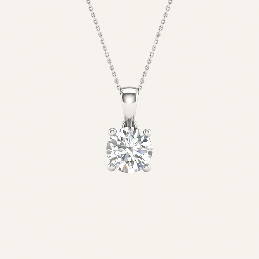 0.50CT Round Cut Lab Grown Diamond Pendant