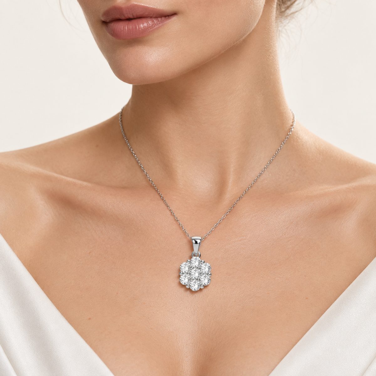 0.50CT Round Cut Lab Grown Diamond Pendant
