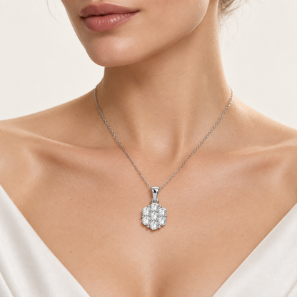 0.50CT Round Cut Lab Grown Diamond Pendant