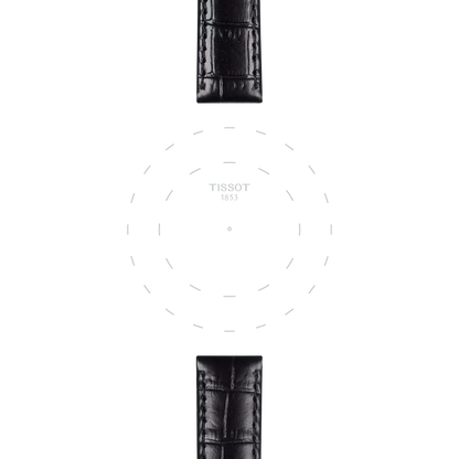 Tissot Official Black Leather Strap Lugs 15 mm 3