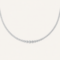 7CT Round Cut Lab Grown Diamond Graduating Tennis Necklace
