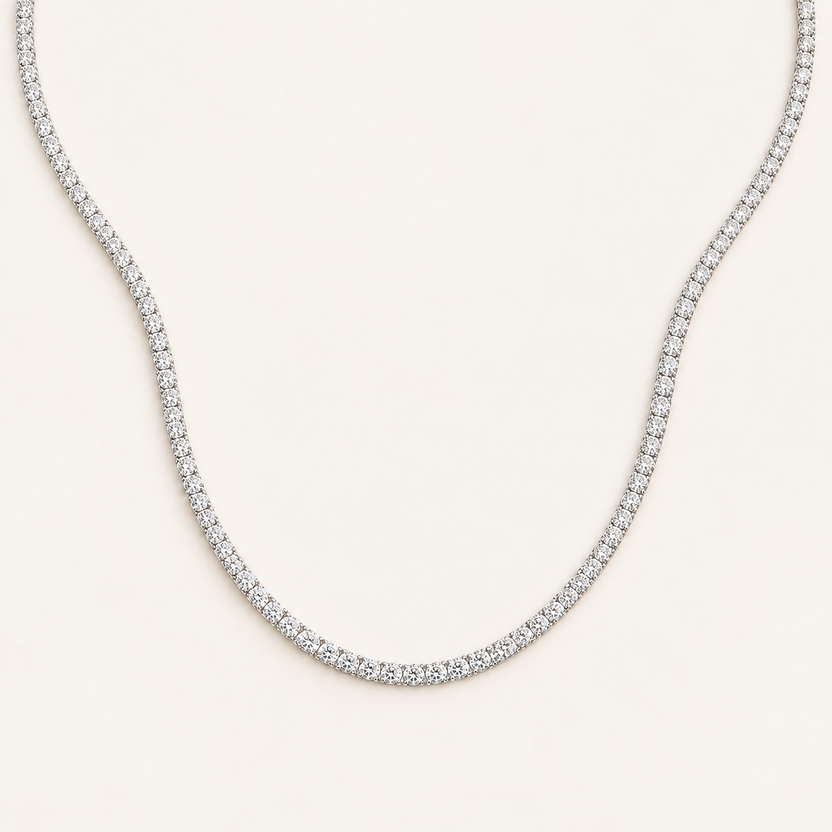 10.00CT Round Cut Lab Grown Diamond Necklace