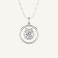 1CT Round Cut Lab Grown Diamond Pendant Necklace