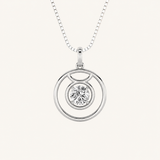 1CT Round Cut Lab Grown Diamond Pendant Necklace