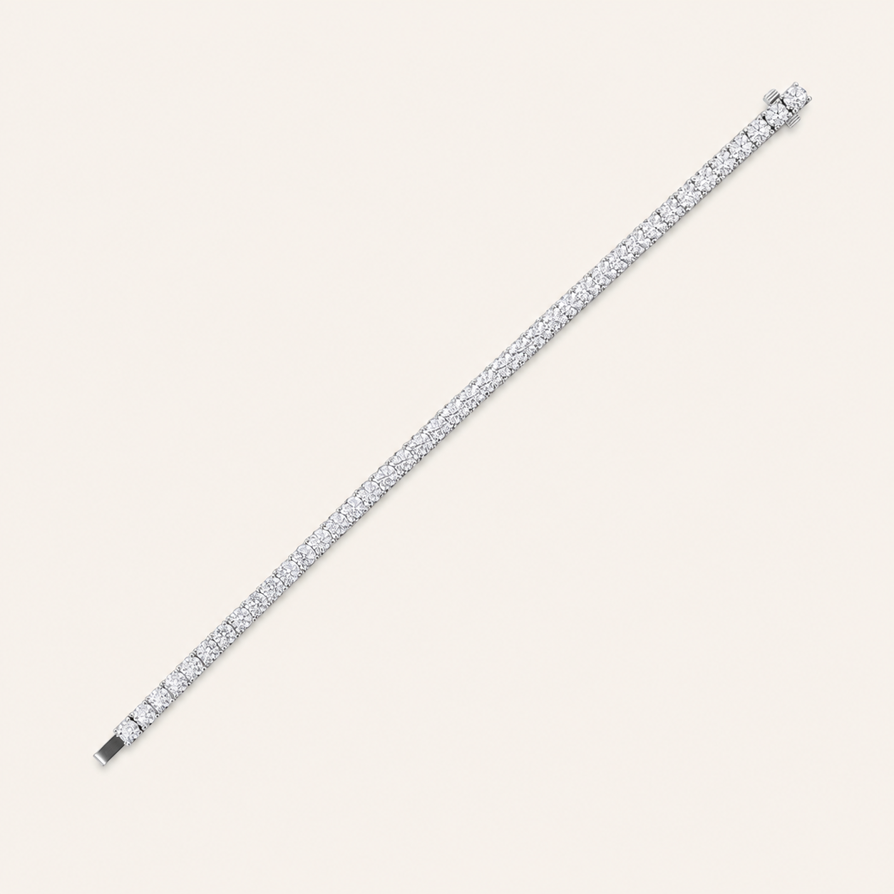 13CT Round Cut Lab Grown Diamond Tennis Bracelet