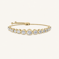 3.5CT Round Cut Lab Grown Diamond Bolo Bracelet