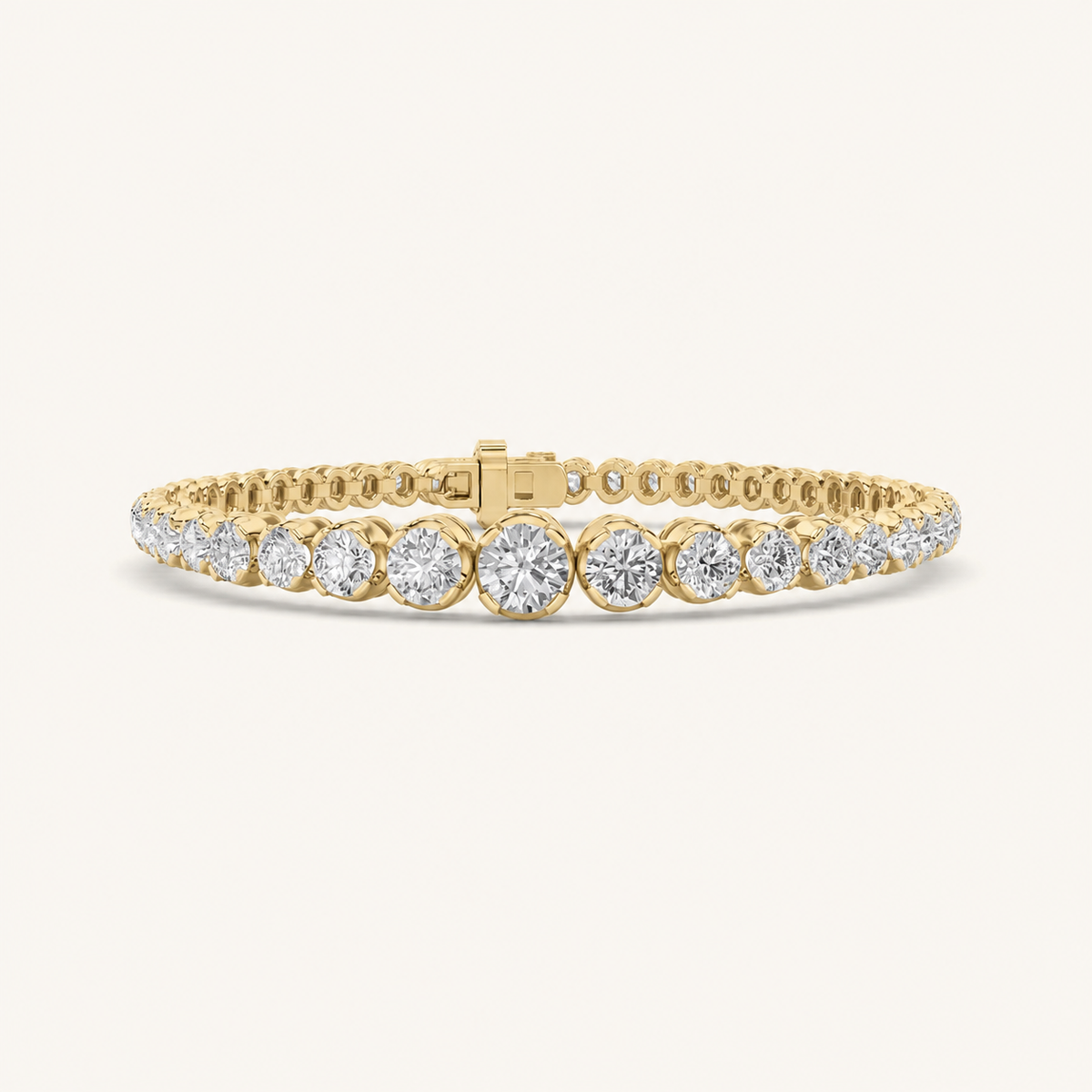 5CT Round Cut Lab Grown Diamond Graduating Tennis Bracelet