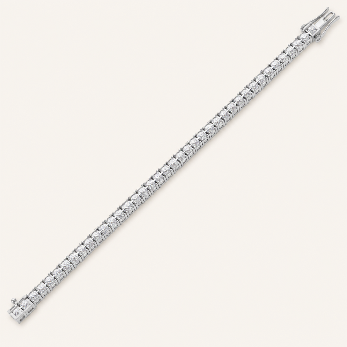7.00CT Round Cut Lab Grown Diamond Tennis Bracelet