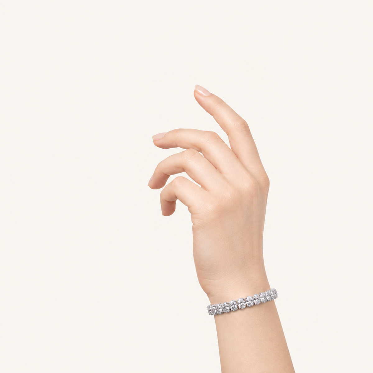 24CT Oval Cut Lab Grown Diamond Tennis Bracelet