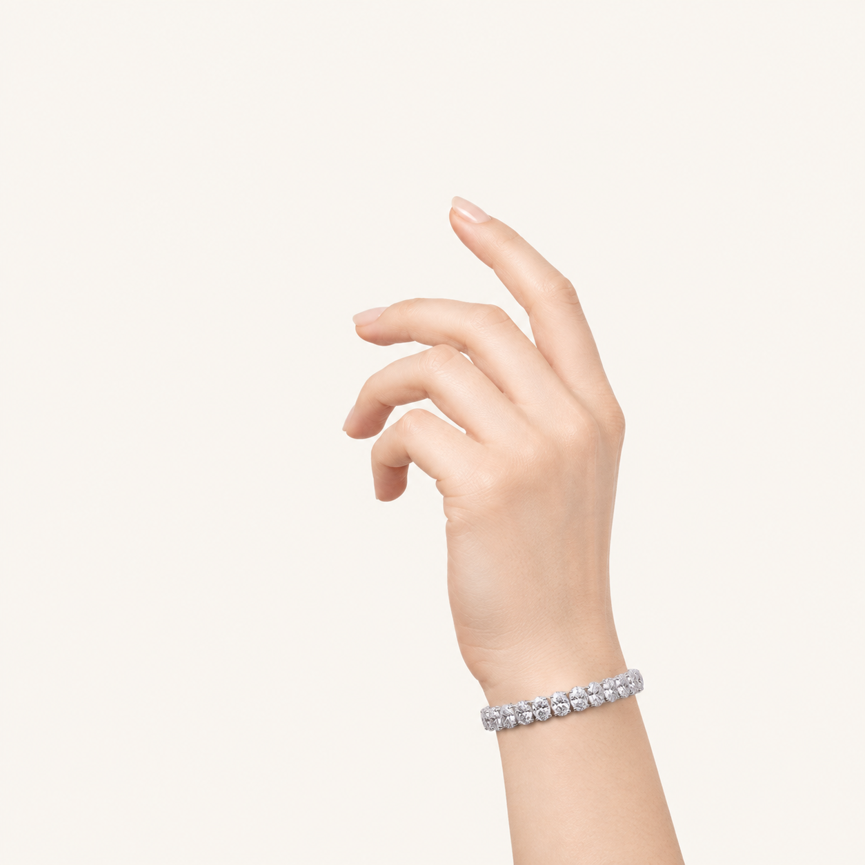 24CT Oval Cut Lab Grown Diamond Tennis Bracelet