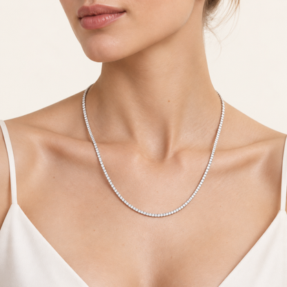 5.00CT Round Cut Lab Grown Diamond Necklace