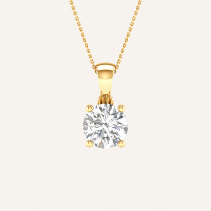 0.50CT Round Cut Lab Grown Diamond Pendant