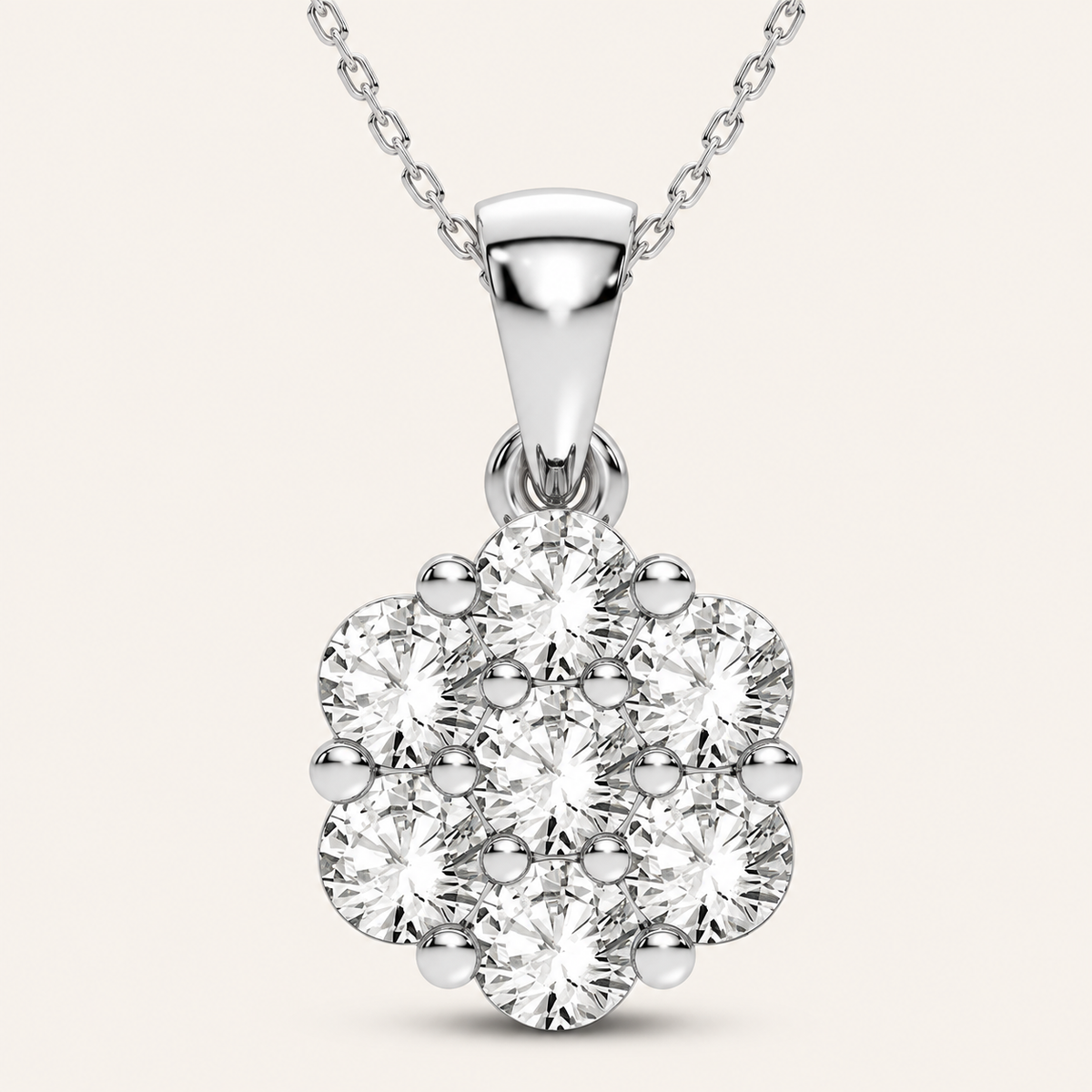 0.50CT Round Cut Lab Grown Diamond Pendant