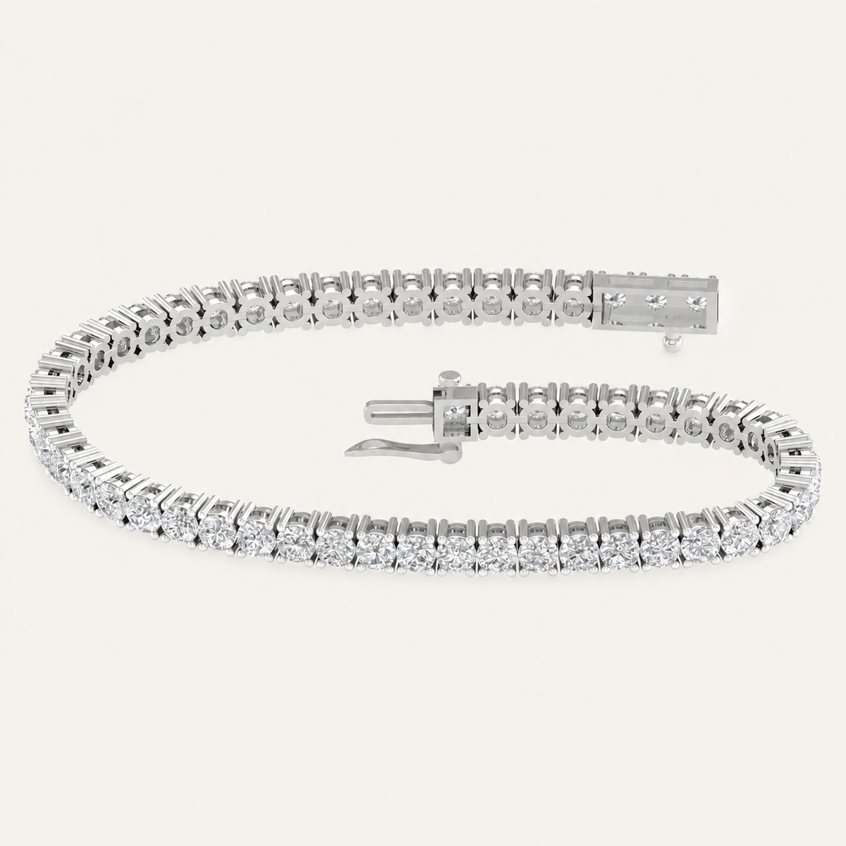 6.00CT Round Cut Lab Grown Diamond Tennis Bracelet