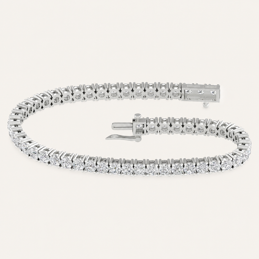 6.00CT Round Cut Lab Grown Diamond Tennis Bracelet