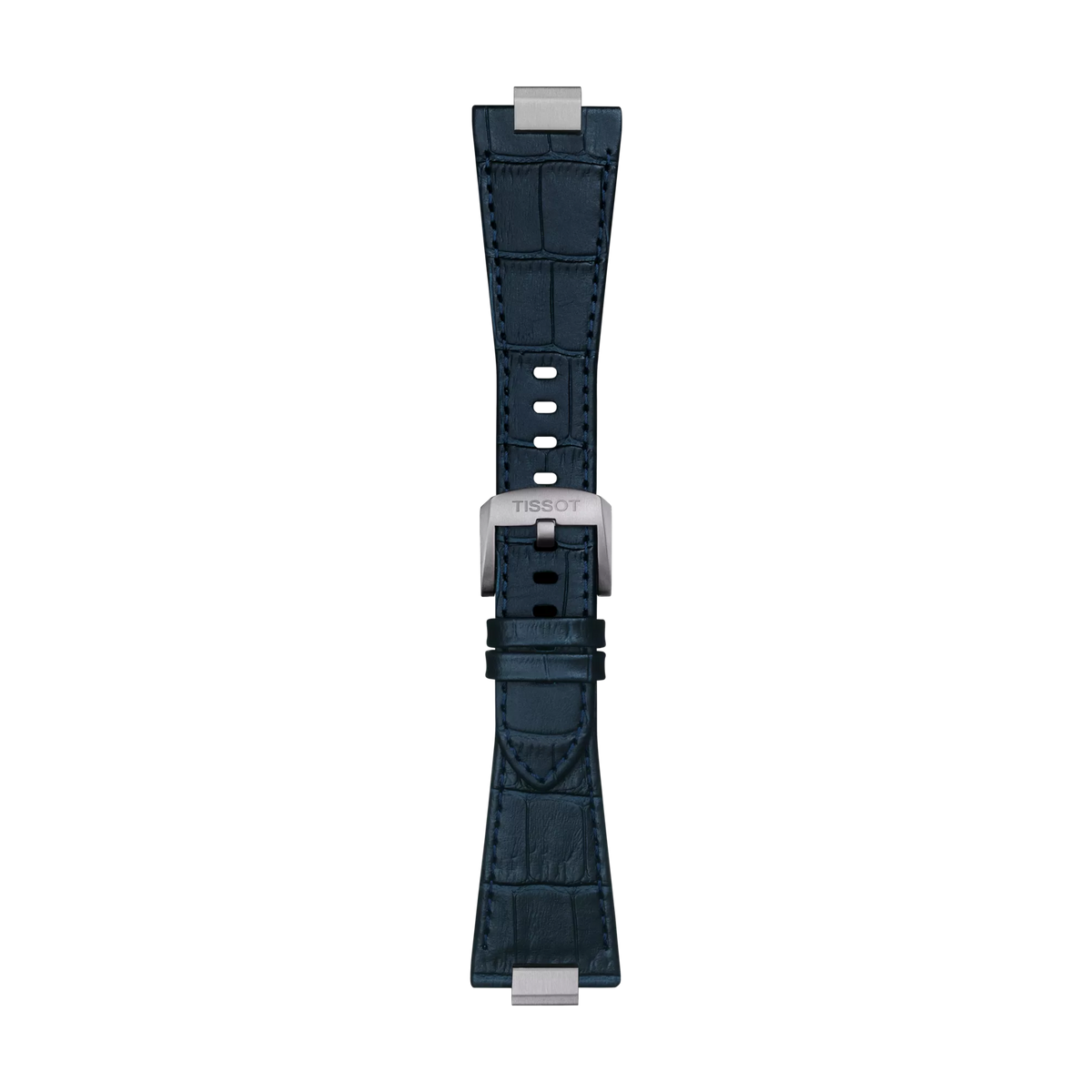 Tissot Official Dark Blue PRX 40mm Leather Strap With Steel Endpiece 1