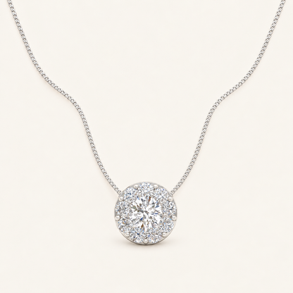 1.00CT Round Cut Lab Grown Diamond Pendant
