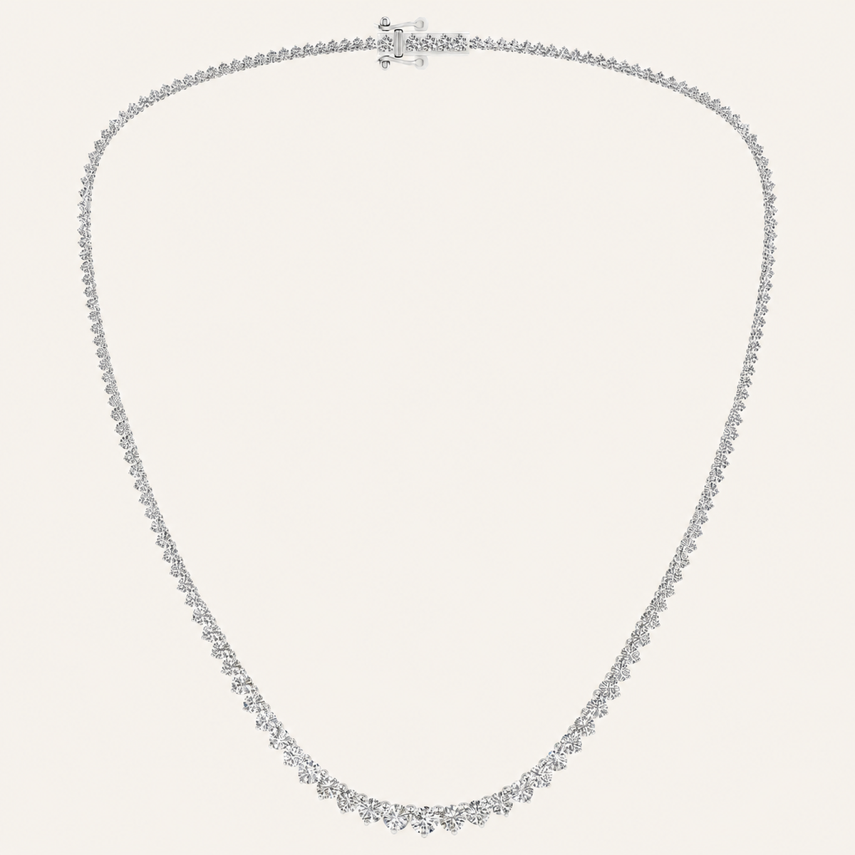 10.00CT Round Cut Lab Grown Diamond Necklace