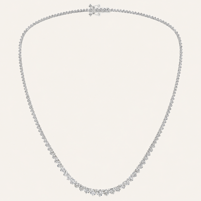 10.00CT Round Cut Lab Grown Diamond Necklace