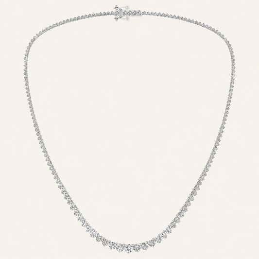 10.00CT Round Cut Lab Grown Diamond Necklace
