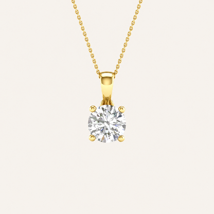0.50CT Round Cut Lab Grown Diamond Pendant