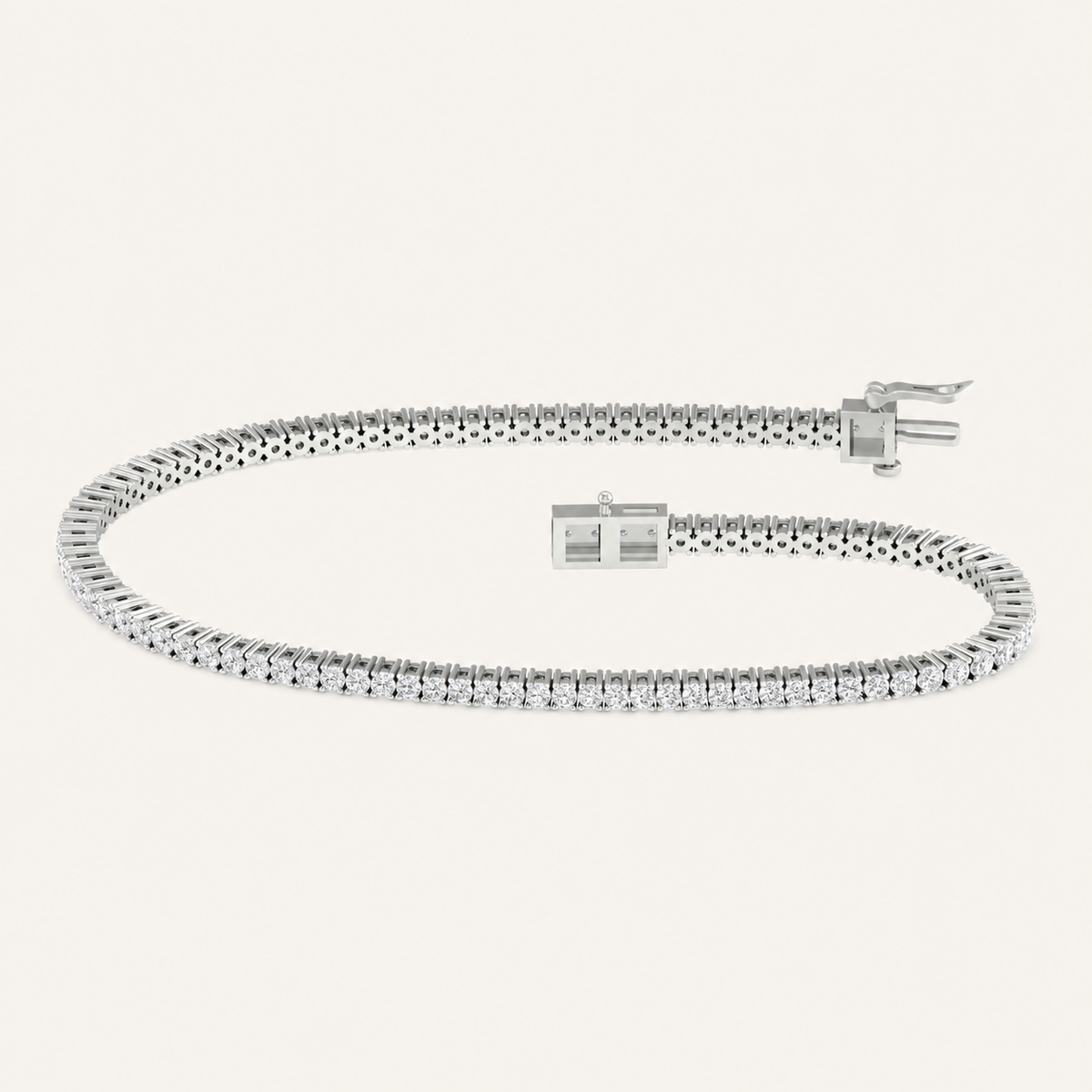 1.00CT Round Cut Lab Grown Diamond Tennis Bracelet