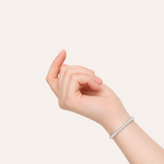 10CT Round Cut Lab Grown Diamond Tennis Bracelet