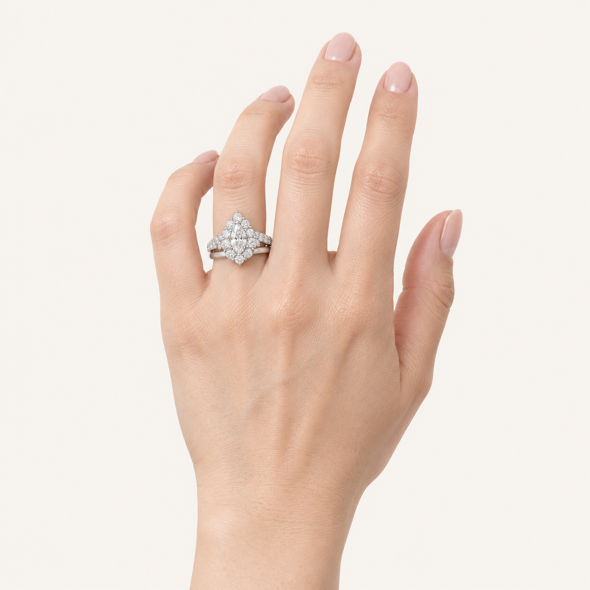 3.00CT Pear Cut Lab Grown Diamond Bridal Set