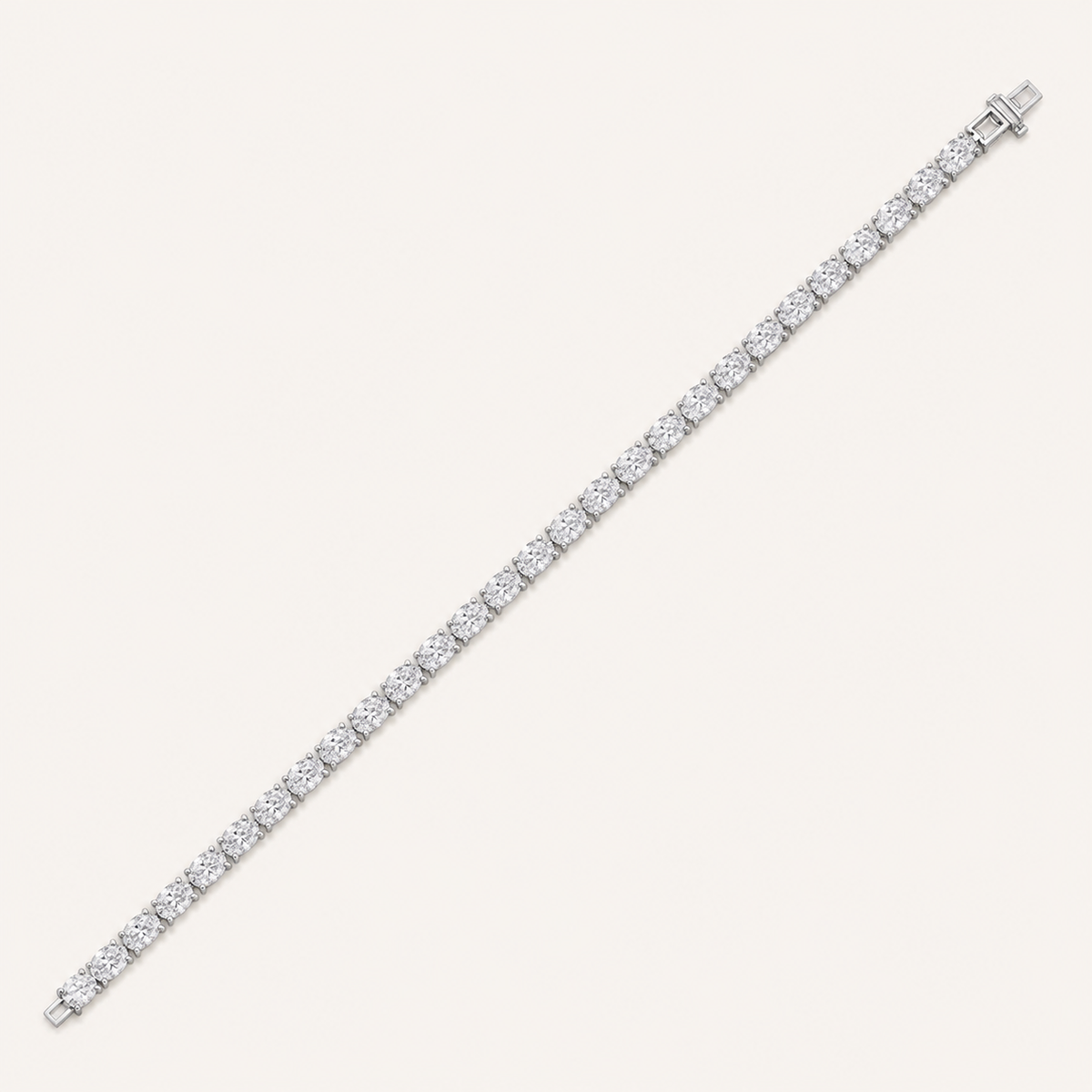 4.5CT Oval Cut Lab Grown Diamond East & West Tennis Bracelet