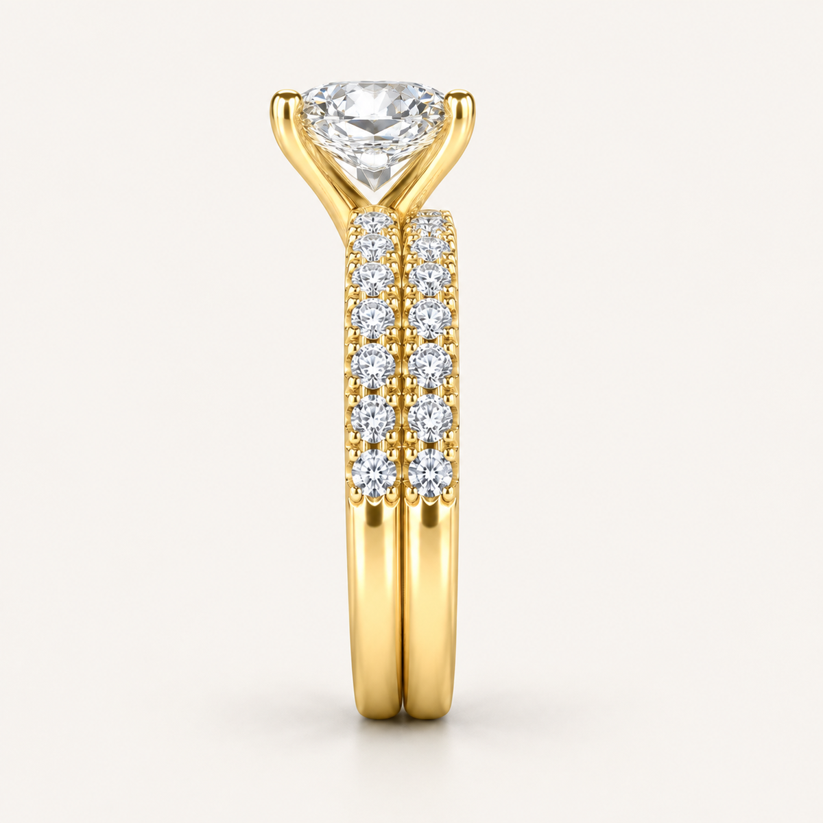 2.33CT Pear Cut Lab Grown Diamond Bridal Set