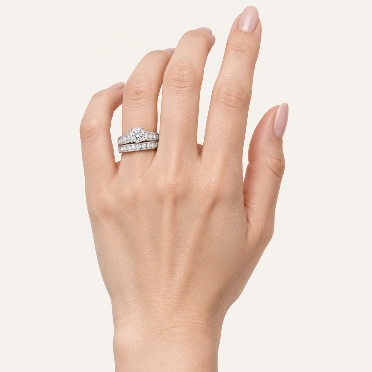 2.00CT Round Cut Lab Grown Diamond Bridal Ring Set