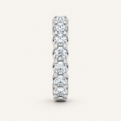 4.00 CT Round Cut Lab Grown Diamond Eternity Band Set